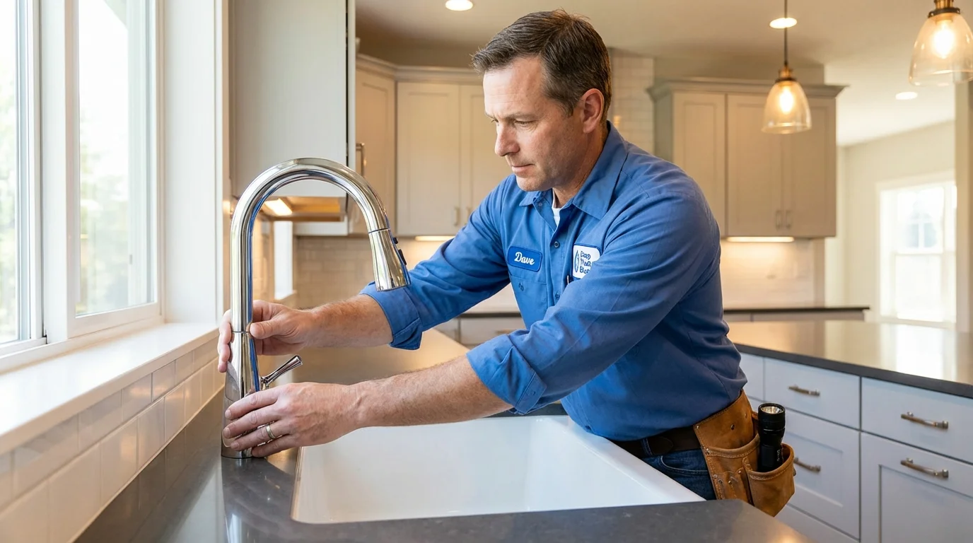 Kitchen faucet installation by Johns Plumbing LLC in Pullman